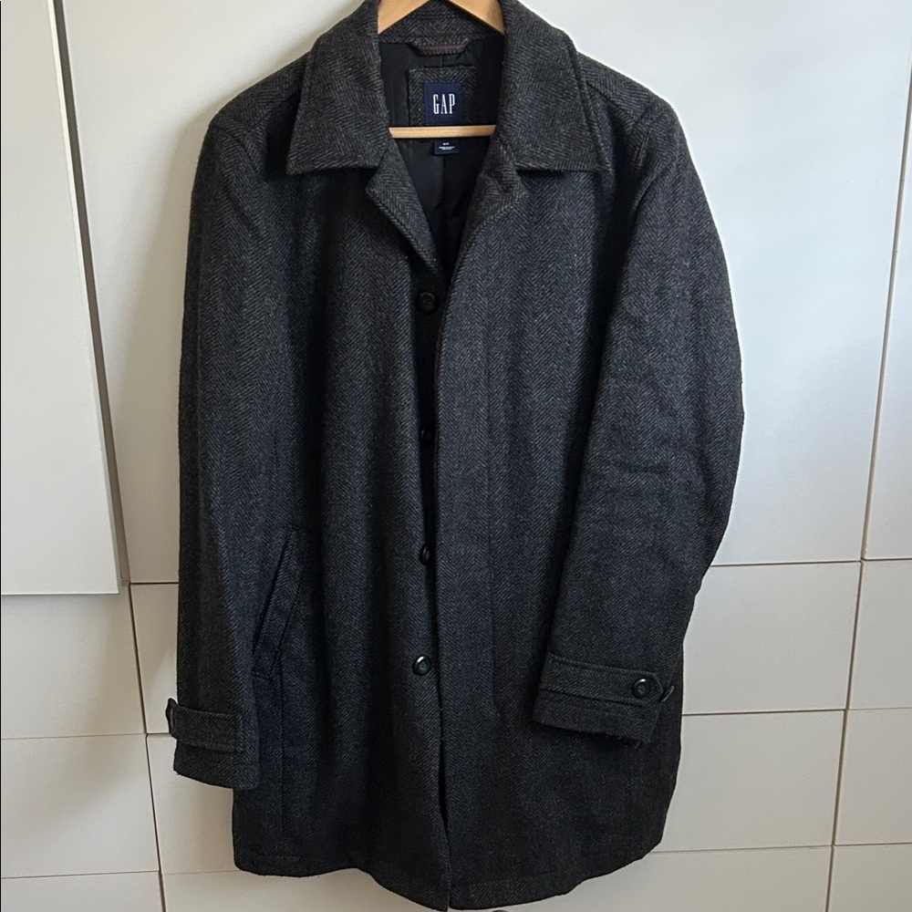 GAP Men's Charcoal Trench Coat